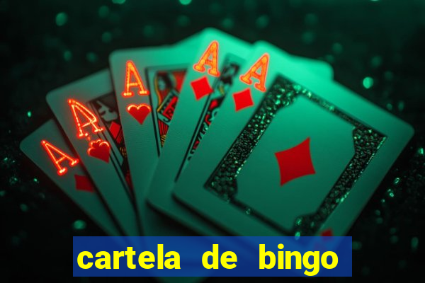 cartela de bingo cha de panela